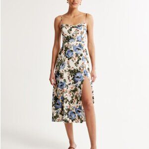 Abercrombie Camille midi satin dress *new*